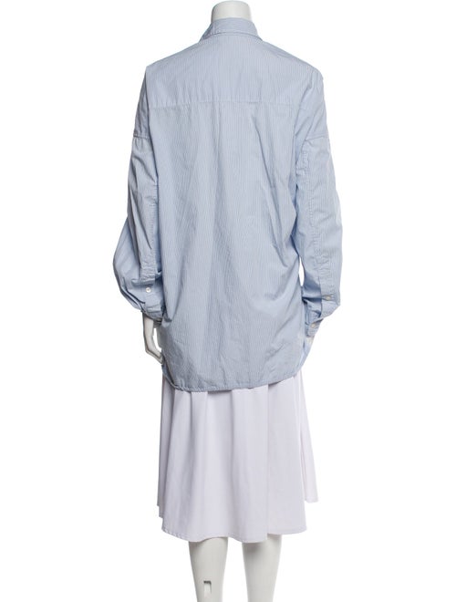 R13 Striped Long Sleeve Button-Up Top