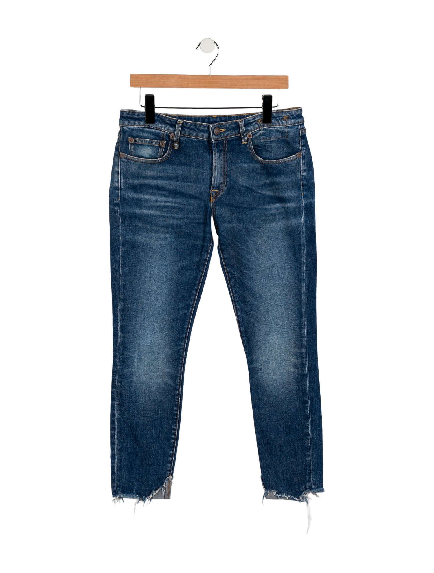 R13 High-Rise Straight Leg Jeans