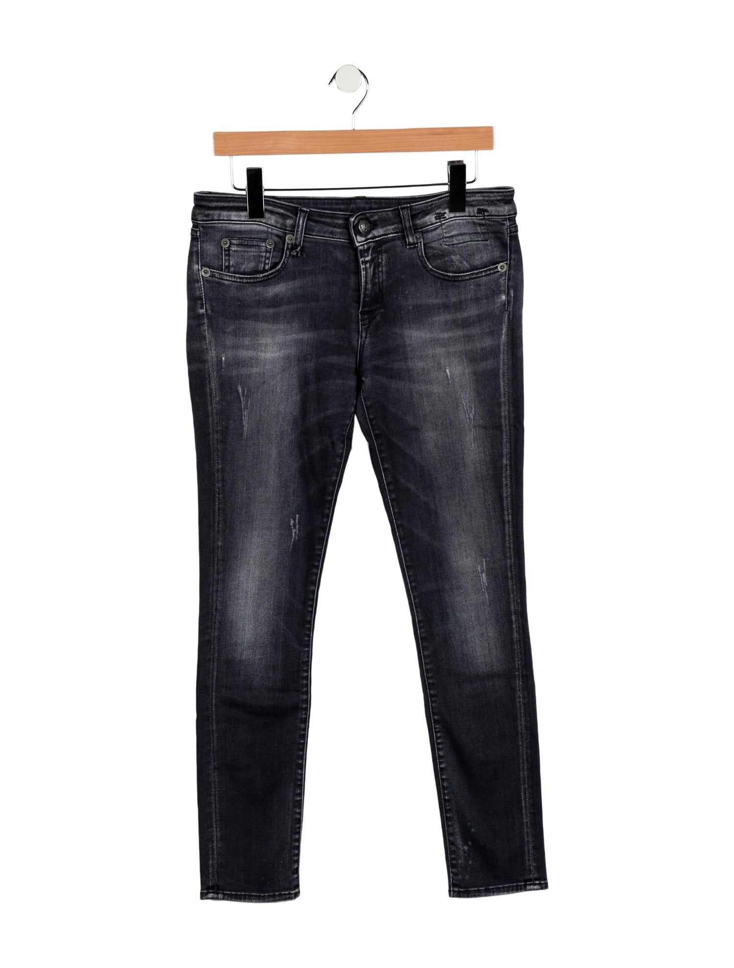 R13 High-Rise Straight Leg Jeans