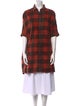R13 Plaid Print Short Sleeve Tunic