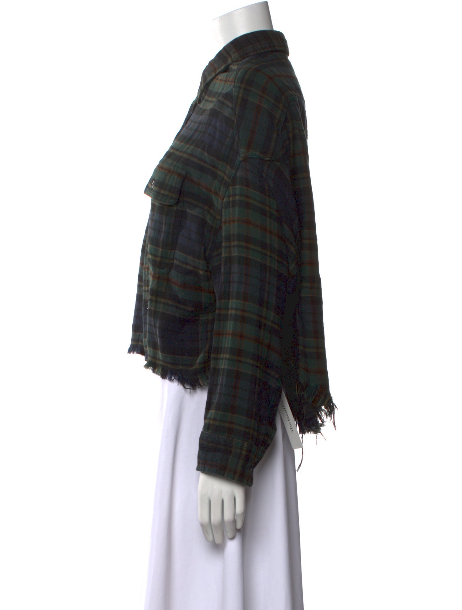 R13 Plaid Print Long Sleeve Button-Up Top w/ Tags