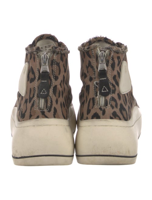 R13 Canvas Animal Print Wedge Sneakers