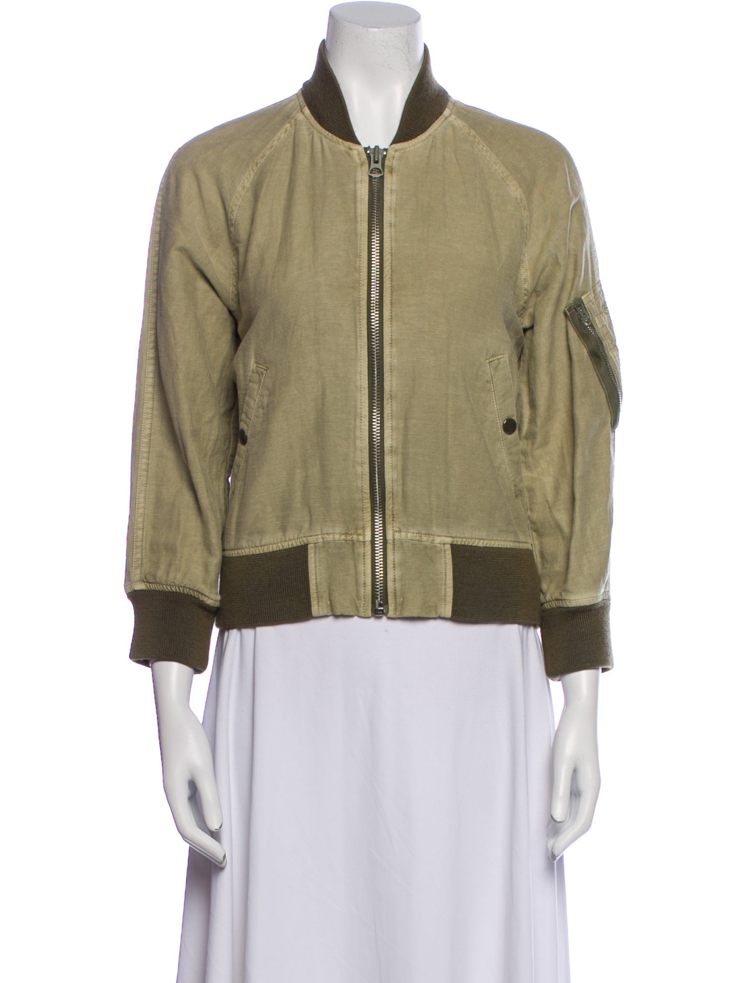 R13 Colorblock Pattern Bomber Jacket