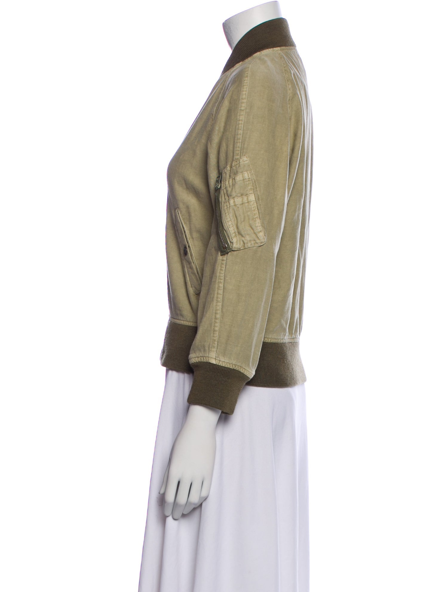 R13 Colorblock Pattern Bomber Jacket