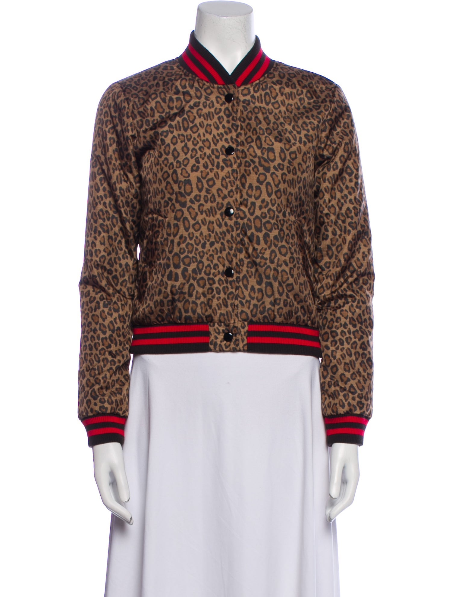 R13 Nylon Animal Print Bomber Jacket w/ Tags