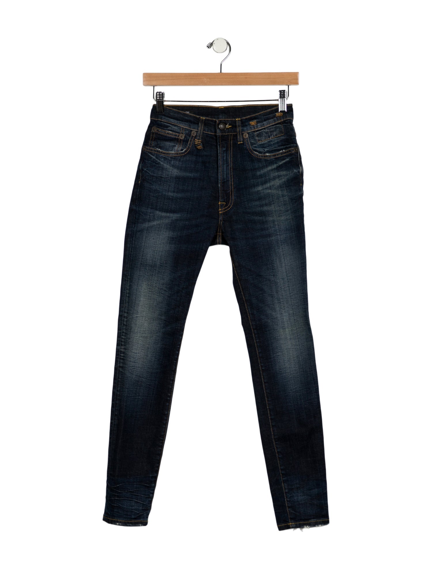 R13 Mid-Rise Skinny Leg Jeans