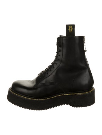 R13 Leather Combat Boots