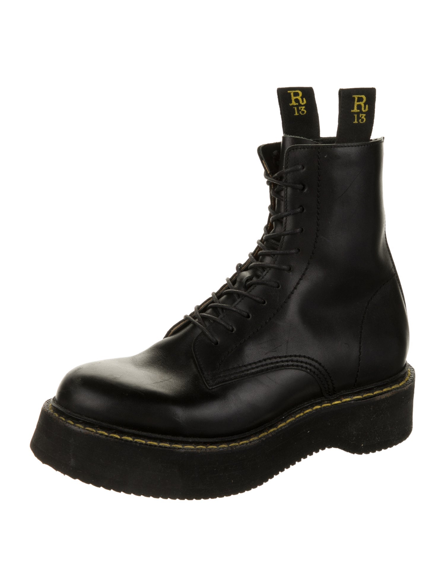 R13 Leather Combat Boots