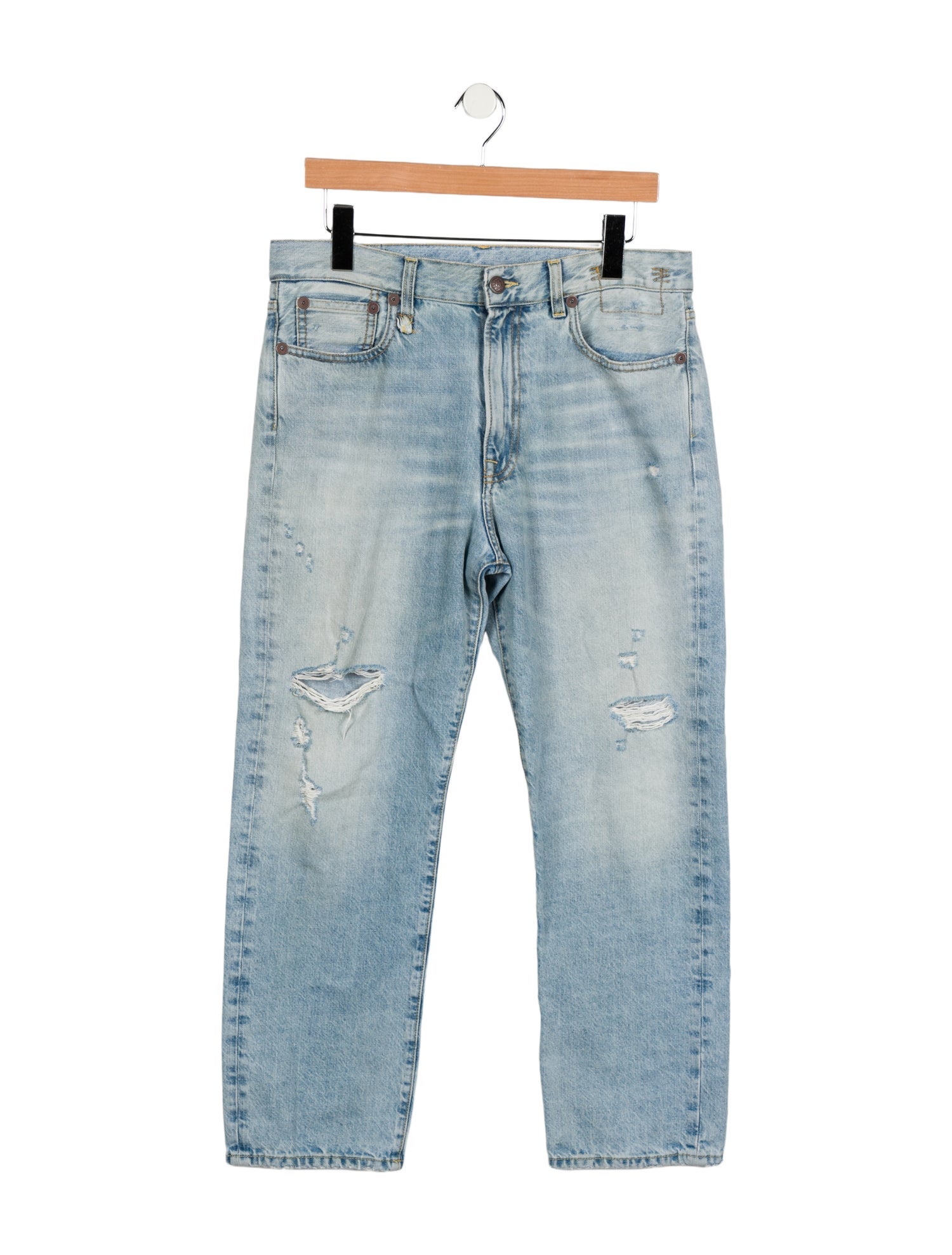 R13 High-Rise Straight Leg Jeans
