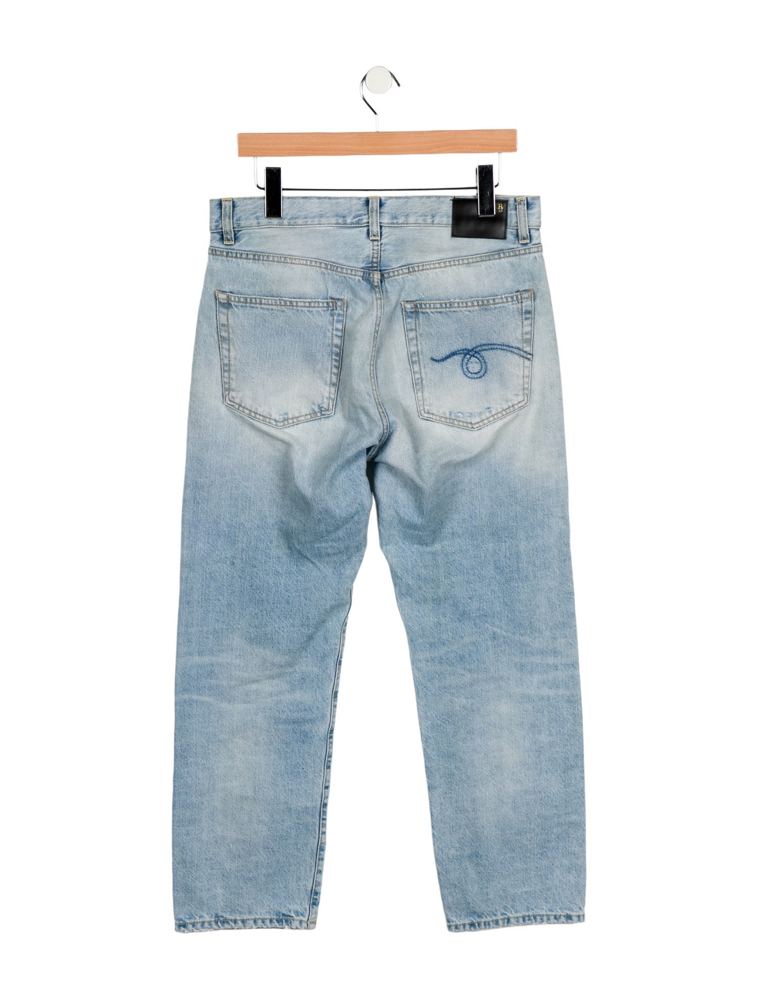 R13 High-Rise Straight Leg Jeans
