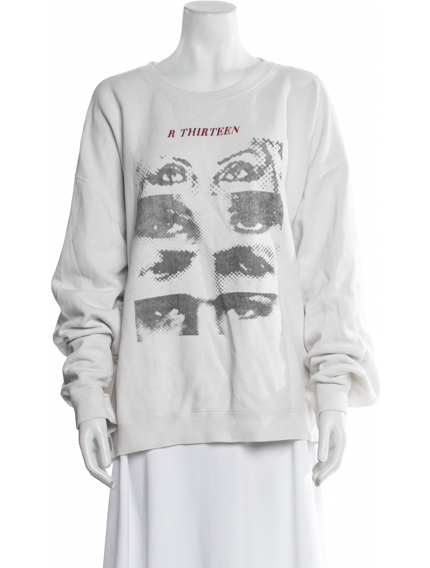 R13 Graphic Print Crew Neck Sweatshirt