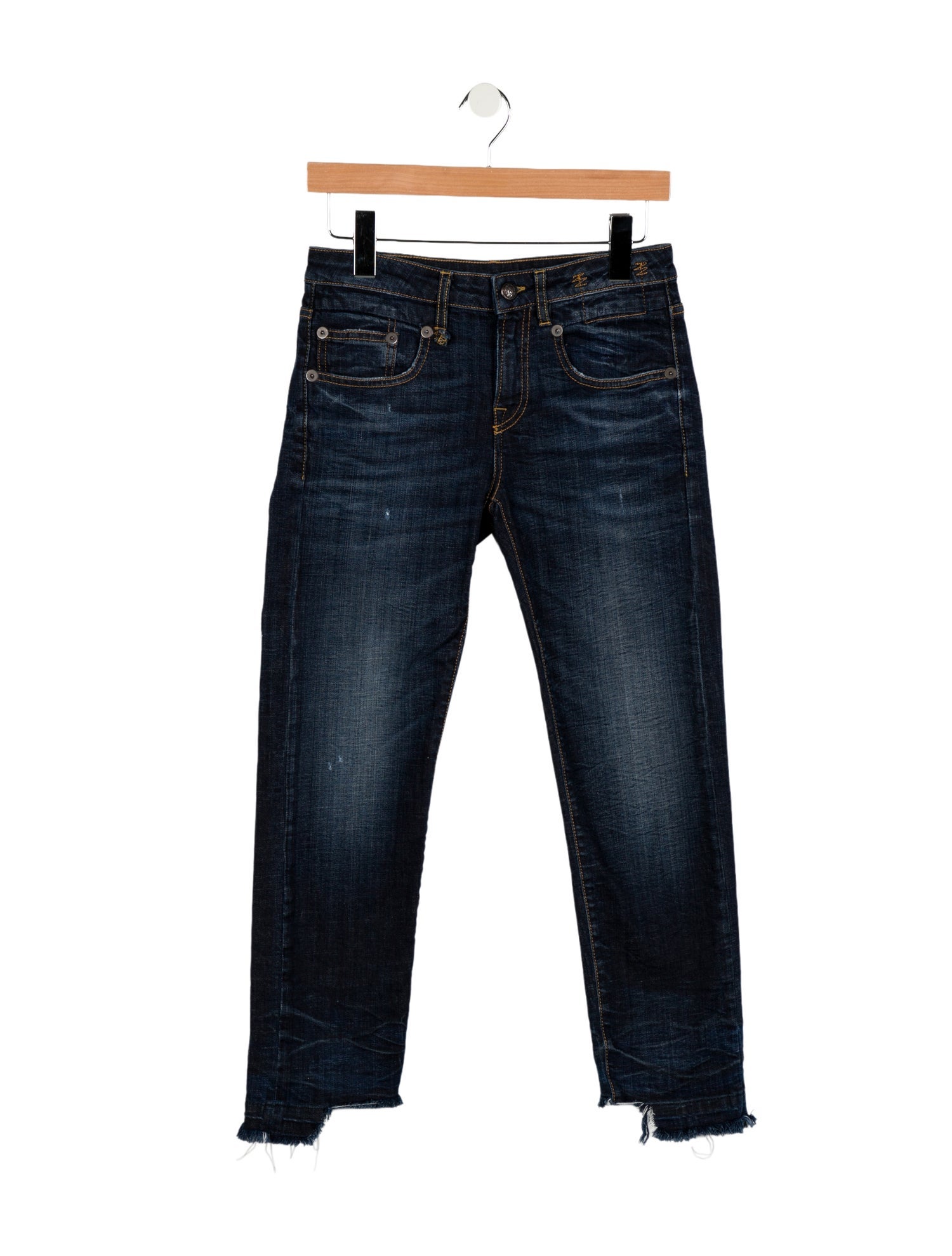R13 Mid-Rise Straight Leg Jeans