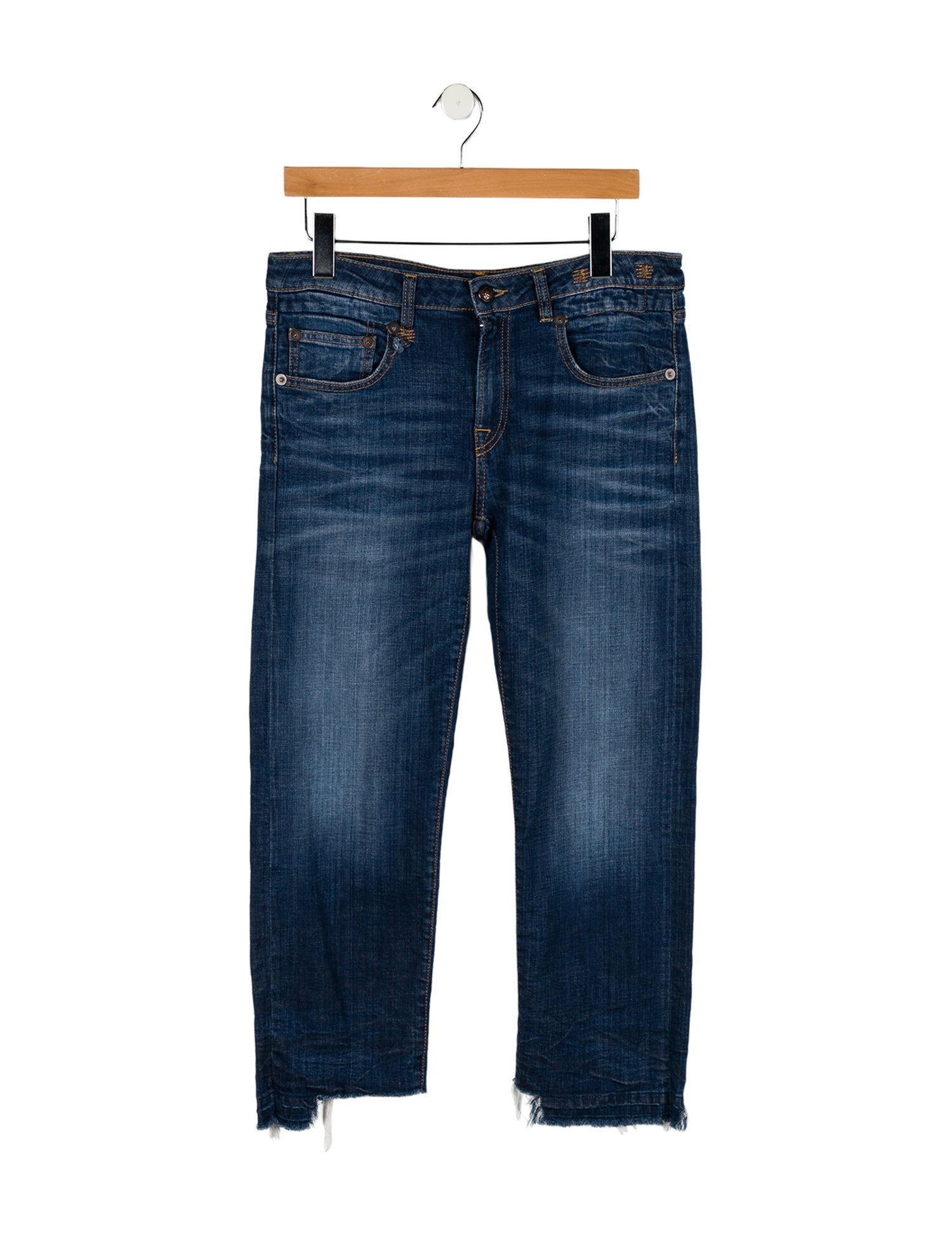 R13 Mid-Rise Straight Leg Jeans