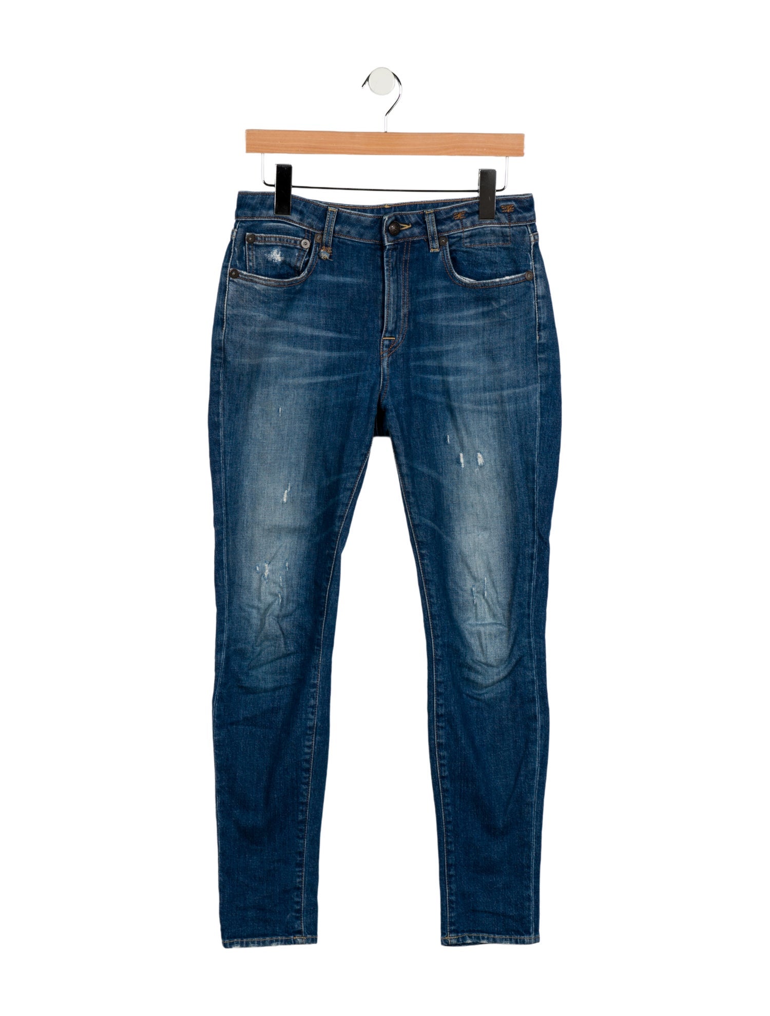 R13 High-Rise Straight Leg Jeans