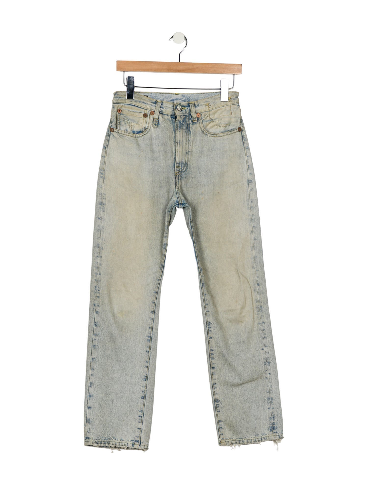 R13 High-Rise Straight Leg Jeans