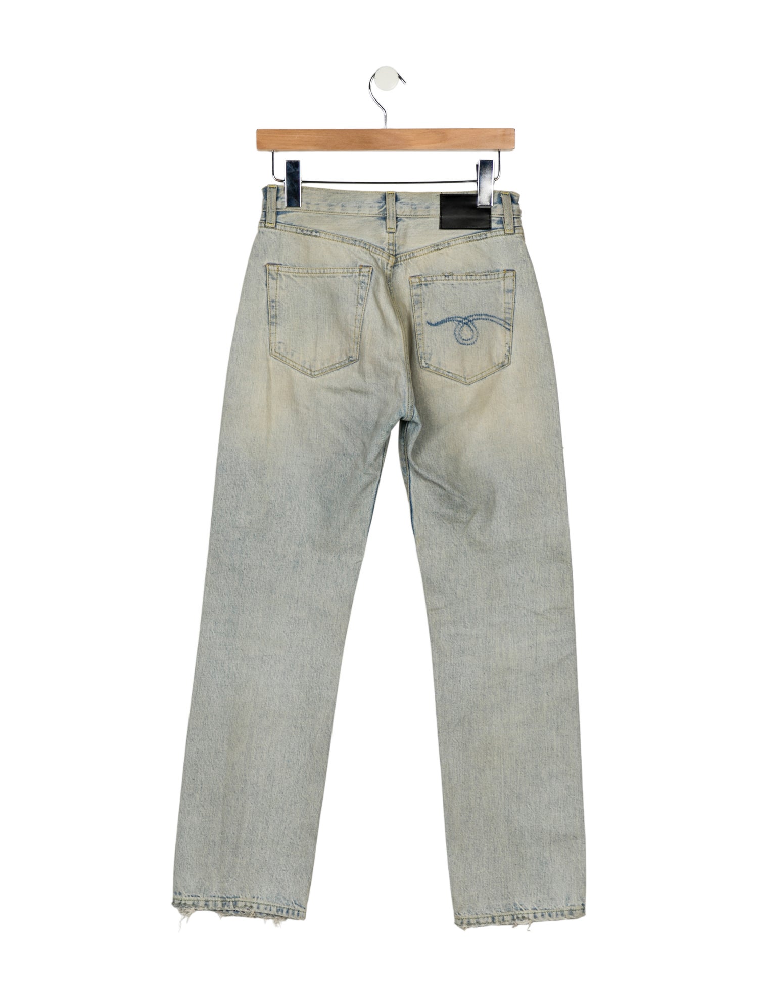 R13 High-Rise Straight Leg Jeans