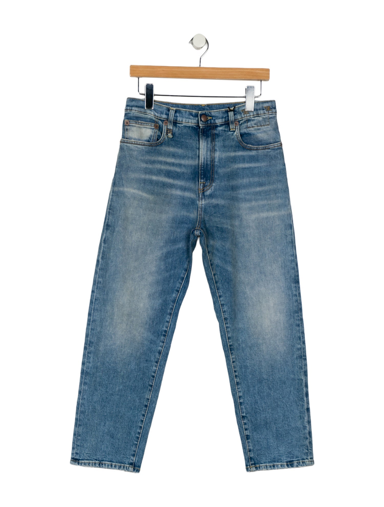 R13 High-Rise Straight Leg Jeans