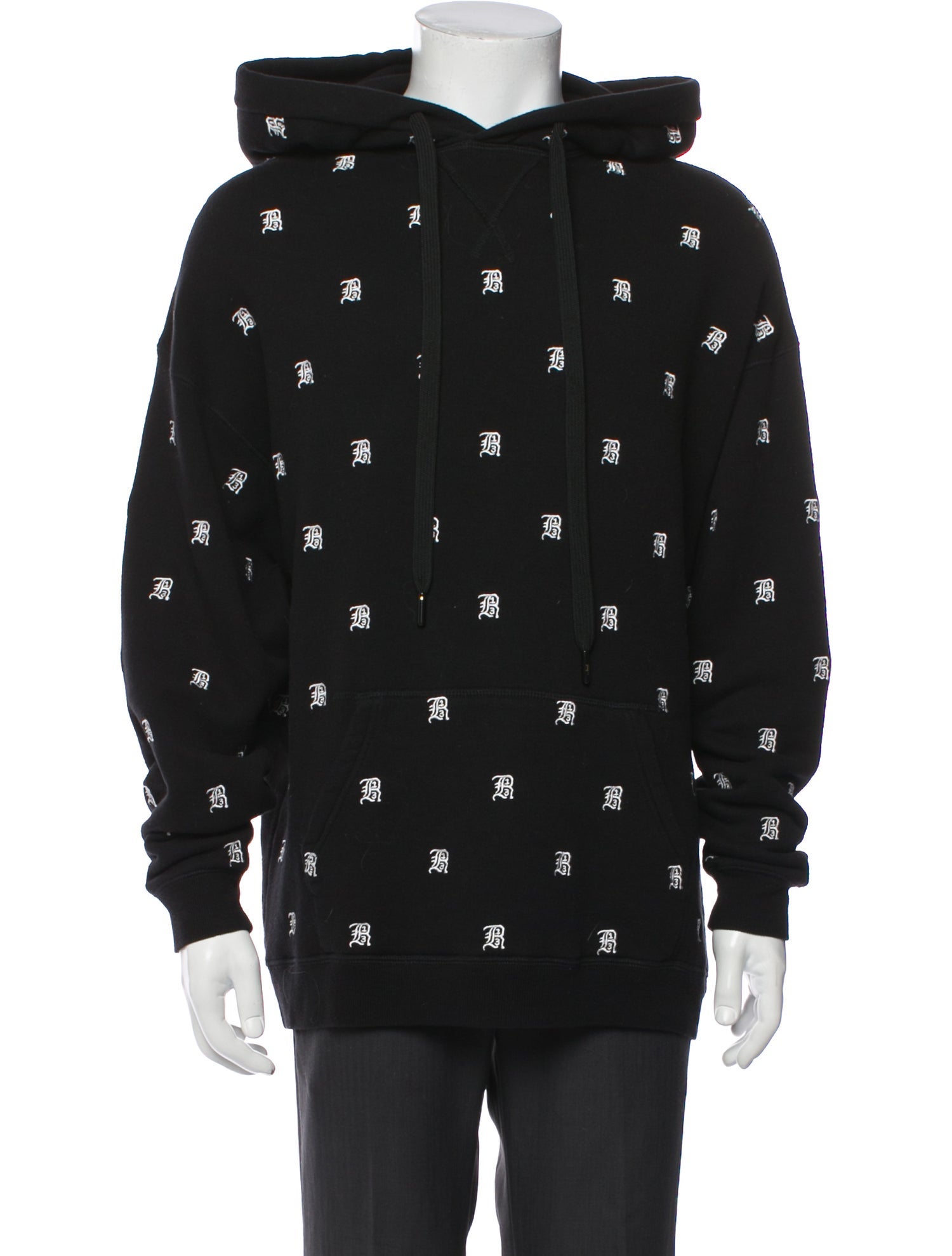 R13 Printed Crew Neck Hoodie