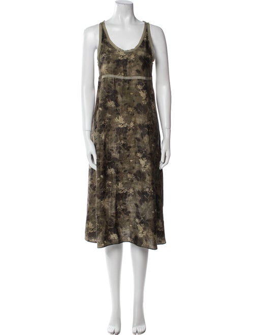 R13 Printed Midi Length Dress