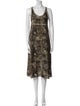 R13 Printed Midi Length Dress