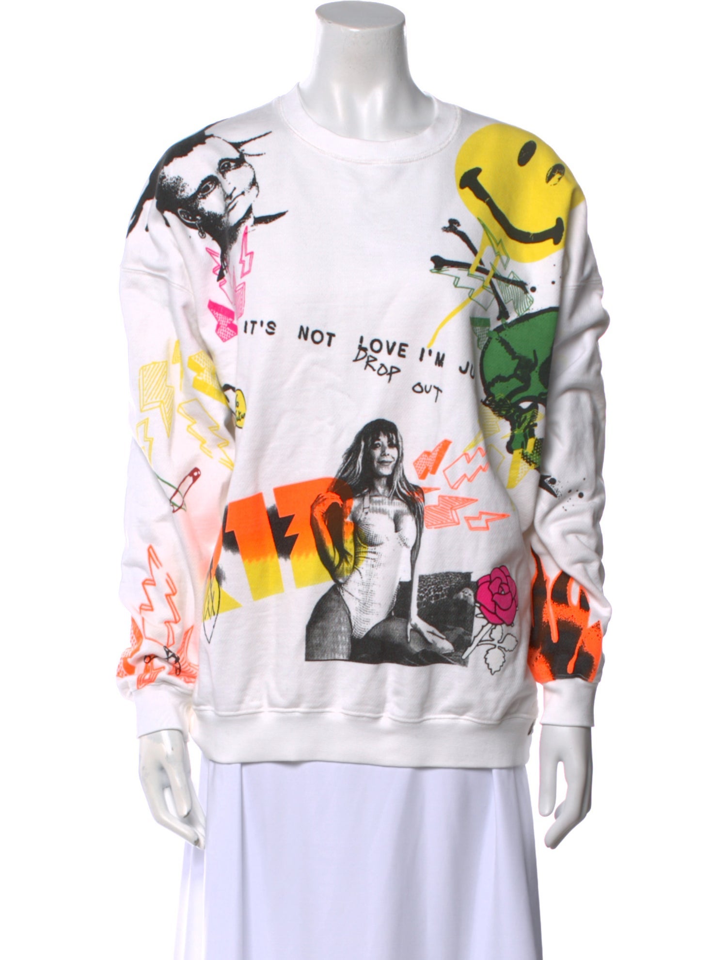 R13 Graphic Print Crew Neck Sweatshirt