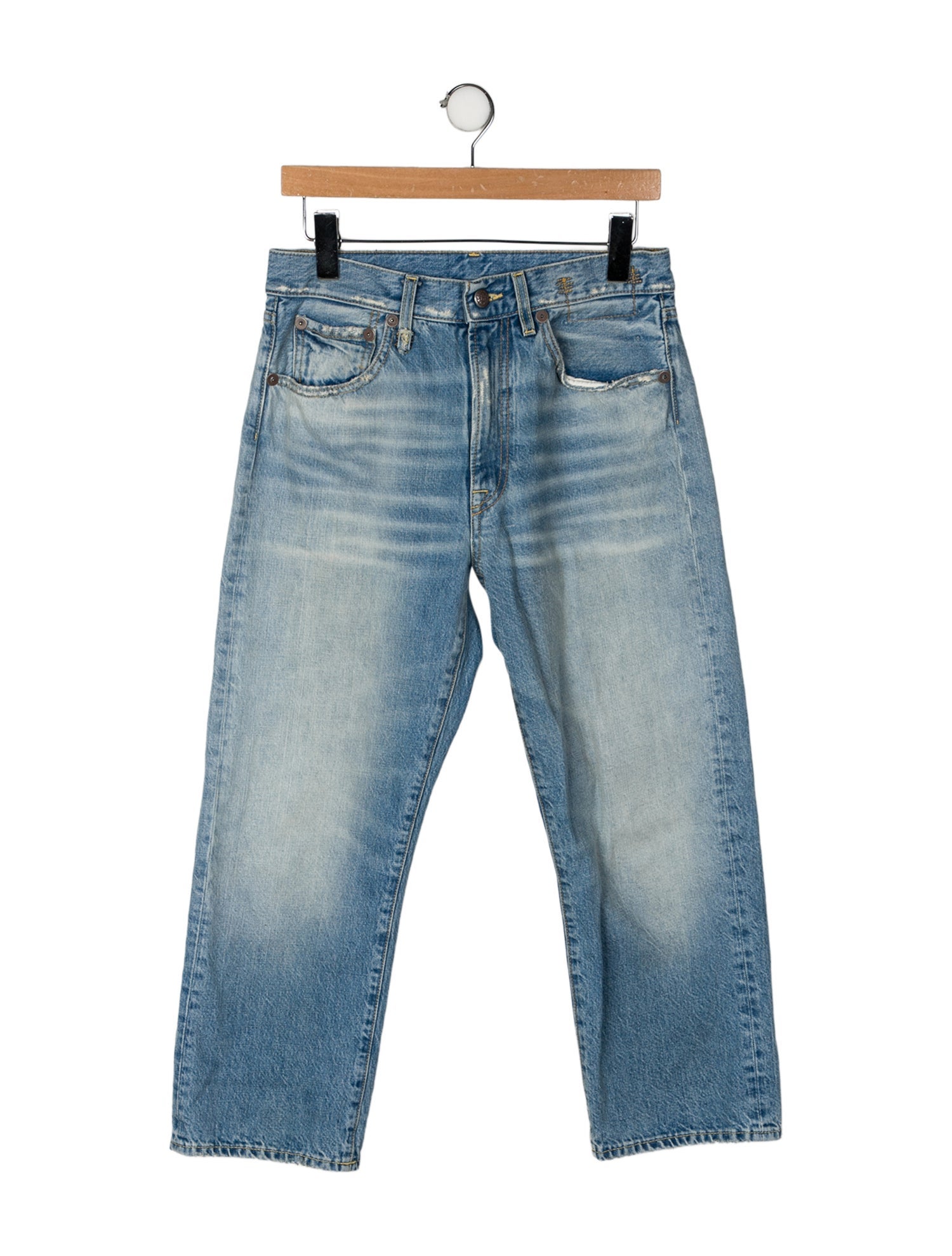 R13 High-Rise Straight Leg Jeans