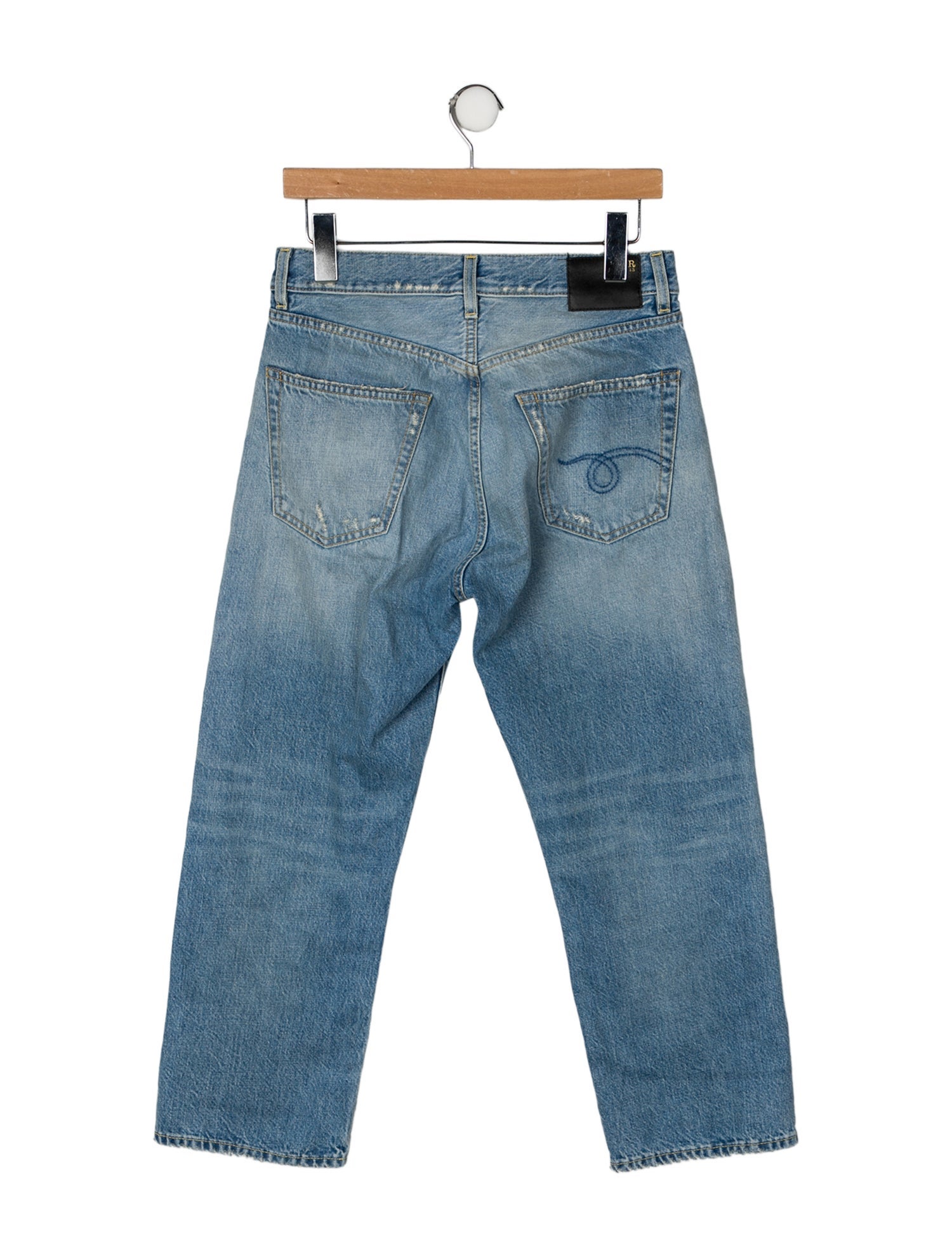 R13 High-Rise Straight Leg Jeans