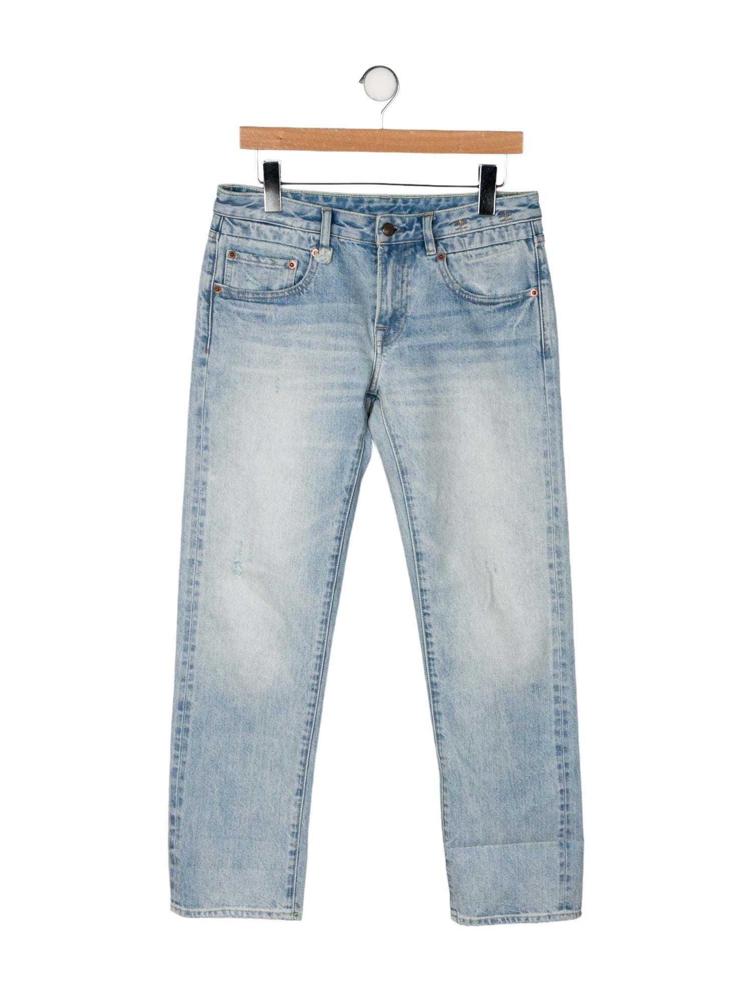 R13 Mid-Rise Straight Leg Jeans