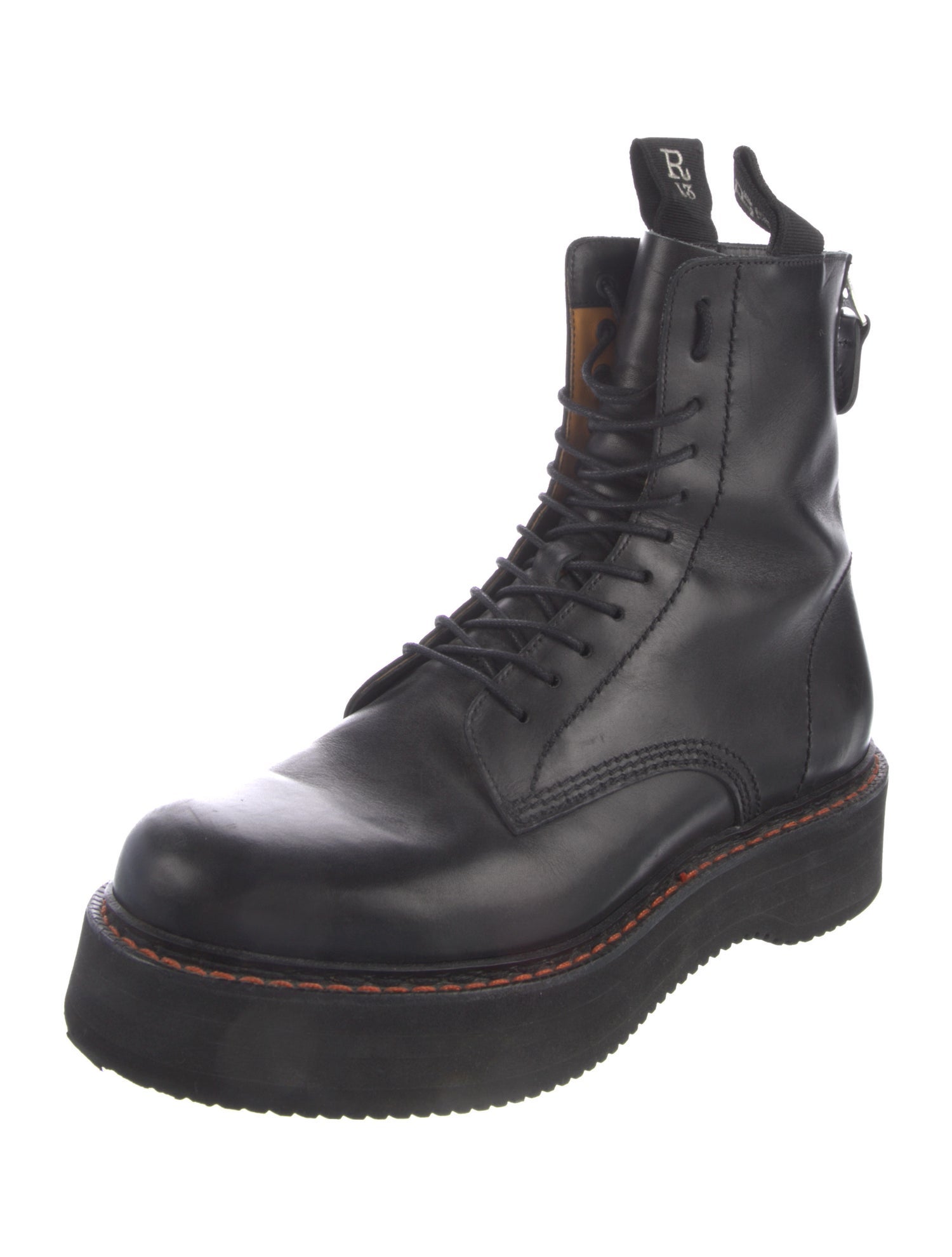 R13 Leather Combat Boots