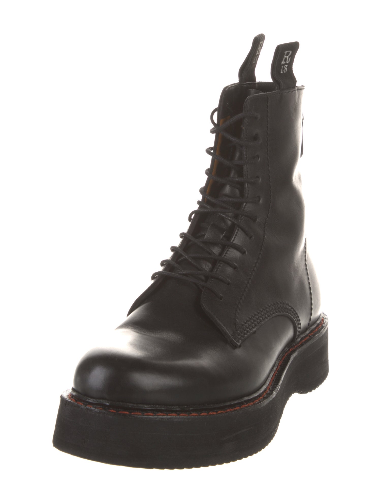 R13 Leather Combat Boots