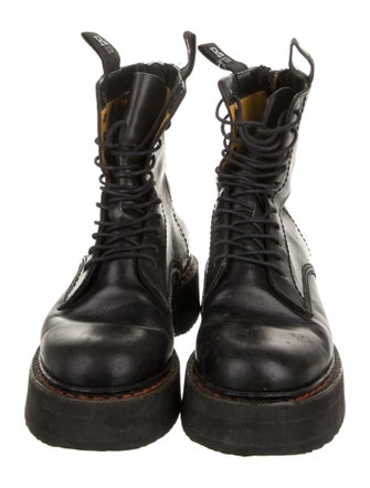 R13 Leather Combat Boots