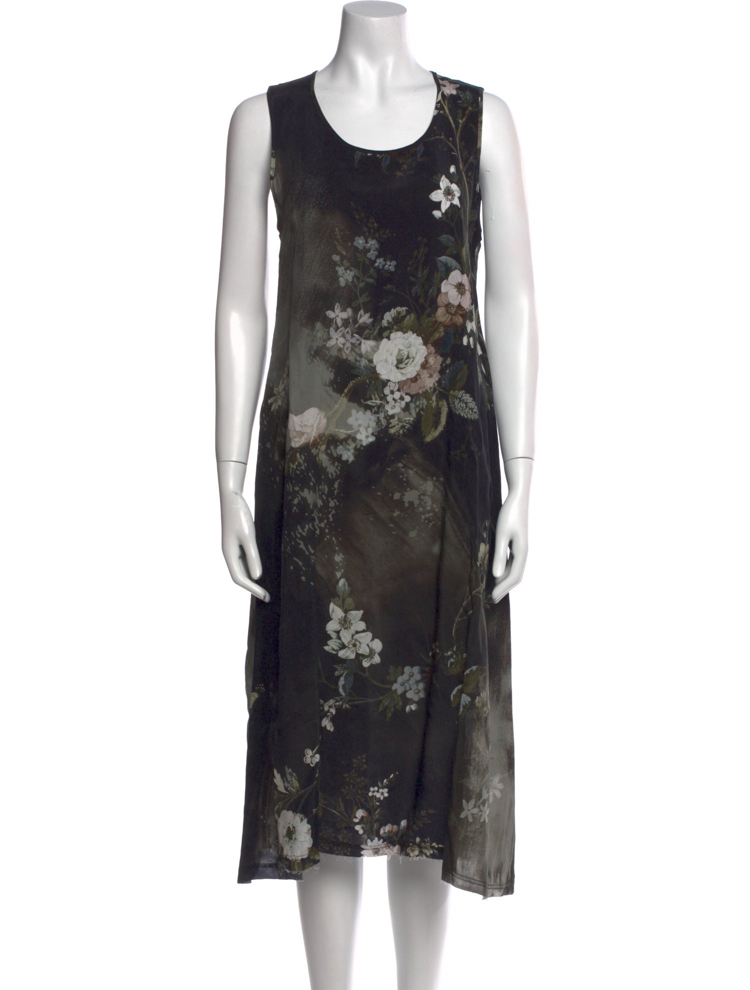 R13 Floral Print Midi Length Dress