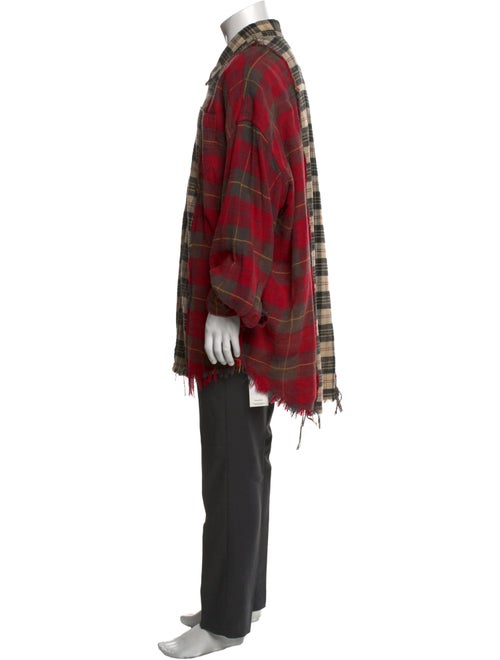 R13 Plaid Print Long Sleeve Shirt