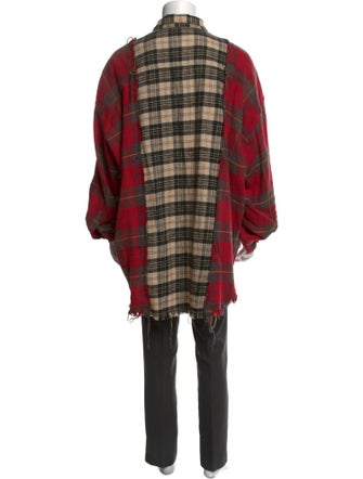 R13 Plaid Print Long Sleeve Shirt