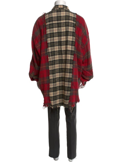 R13 Plaid Print Long Sleeve Shirt