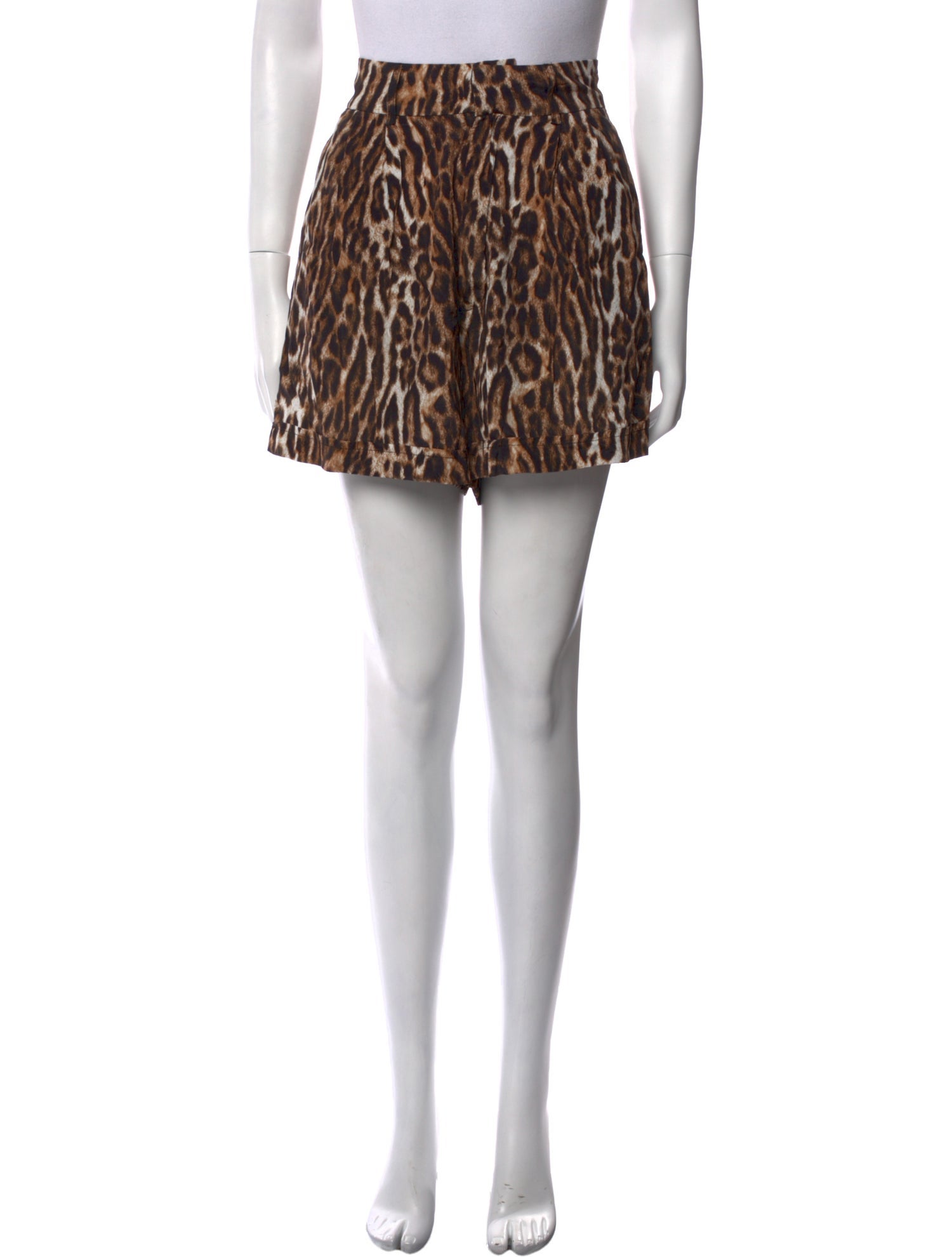 R13 Animal Print Mini Shorts