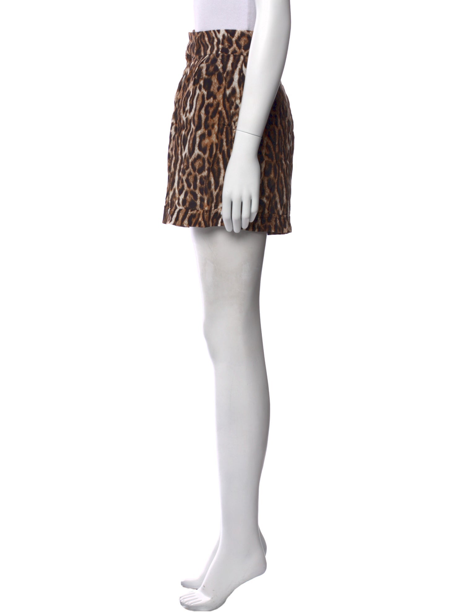 R13 Animal Print Mini Shorts
