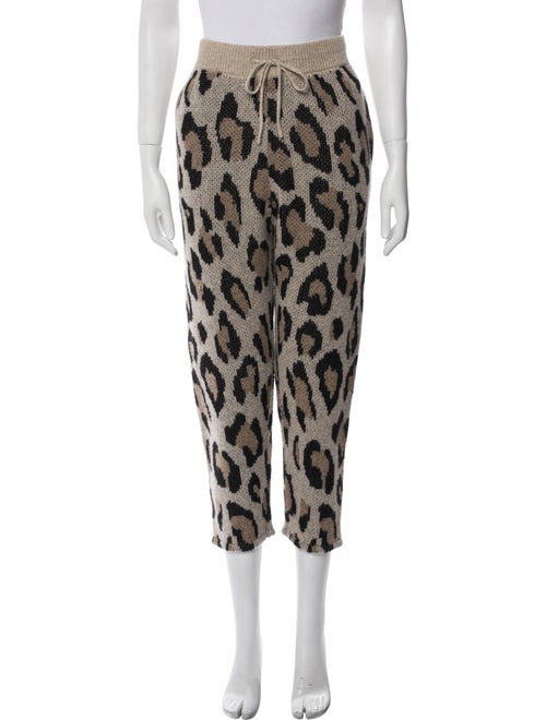 R13 Cashmere Animal Print Sweatpants