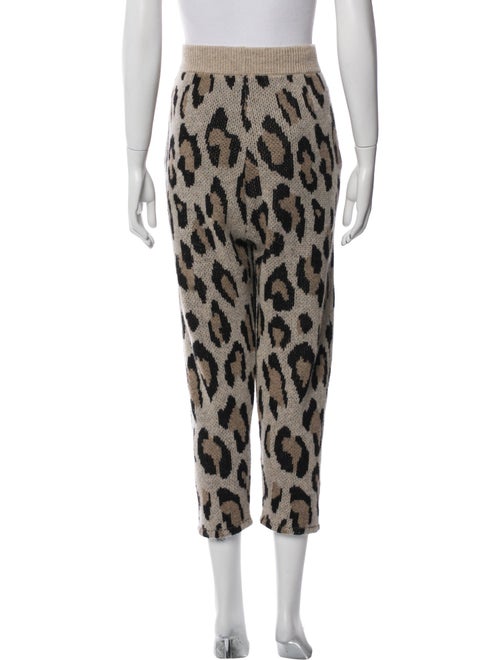 R13 Cashmere Animal Print Sweatpants