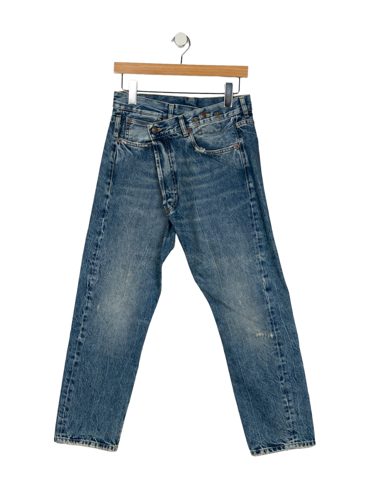 R13 High-Rise Straight Leg Jeans