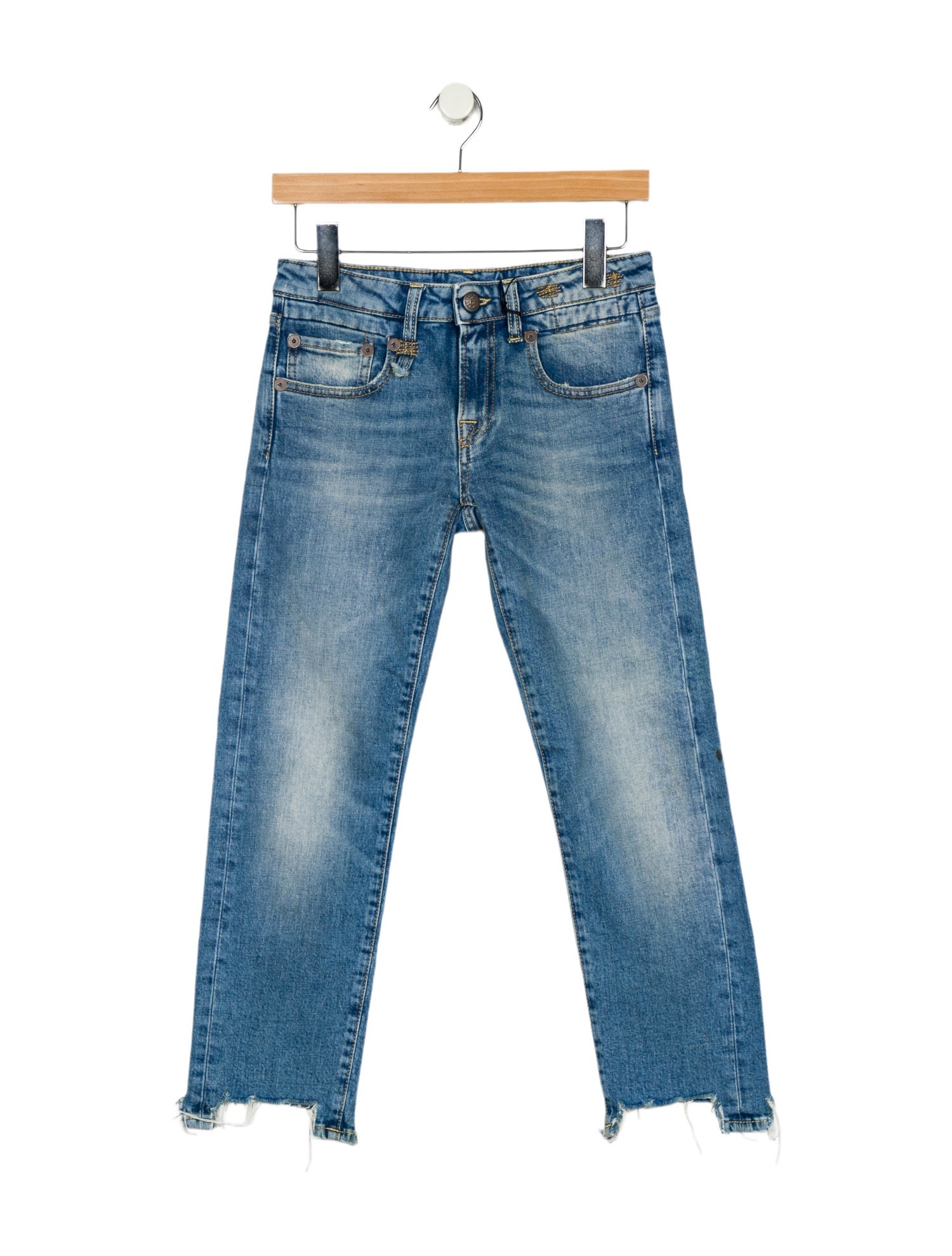 R13 Low-Rise Straight Leg Jeans