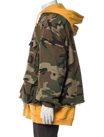 R13 Camouflage Print Utility Jacket