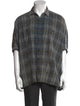 R13 Plaid Print Short Sleeve Shirt