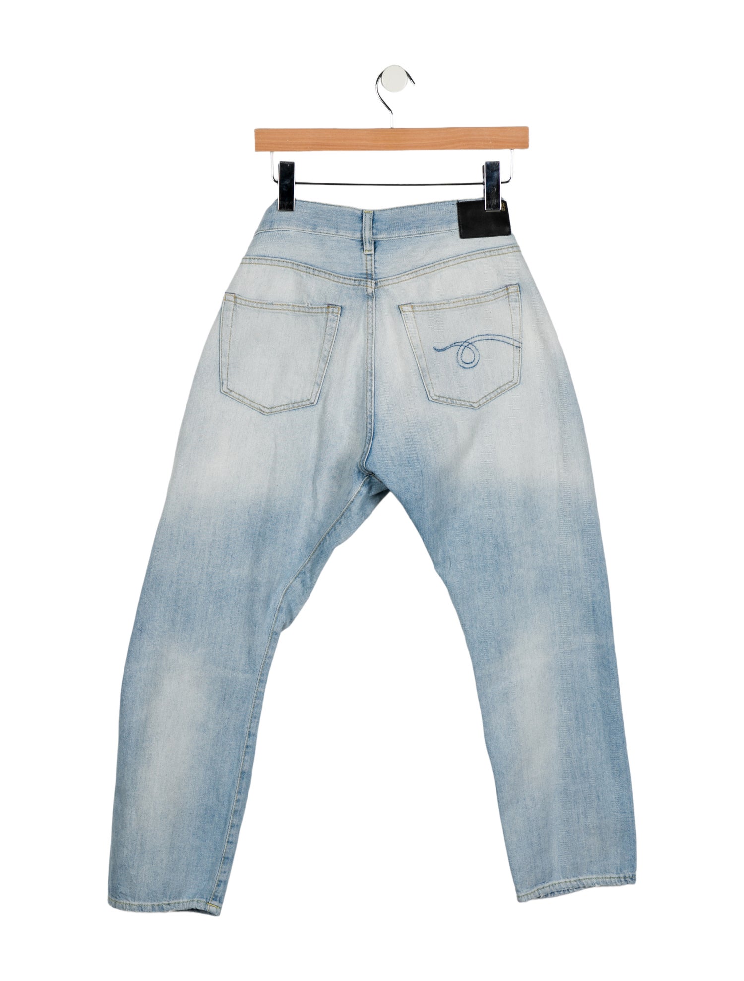 R13 High-Rise Straight Leg Jeans