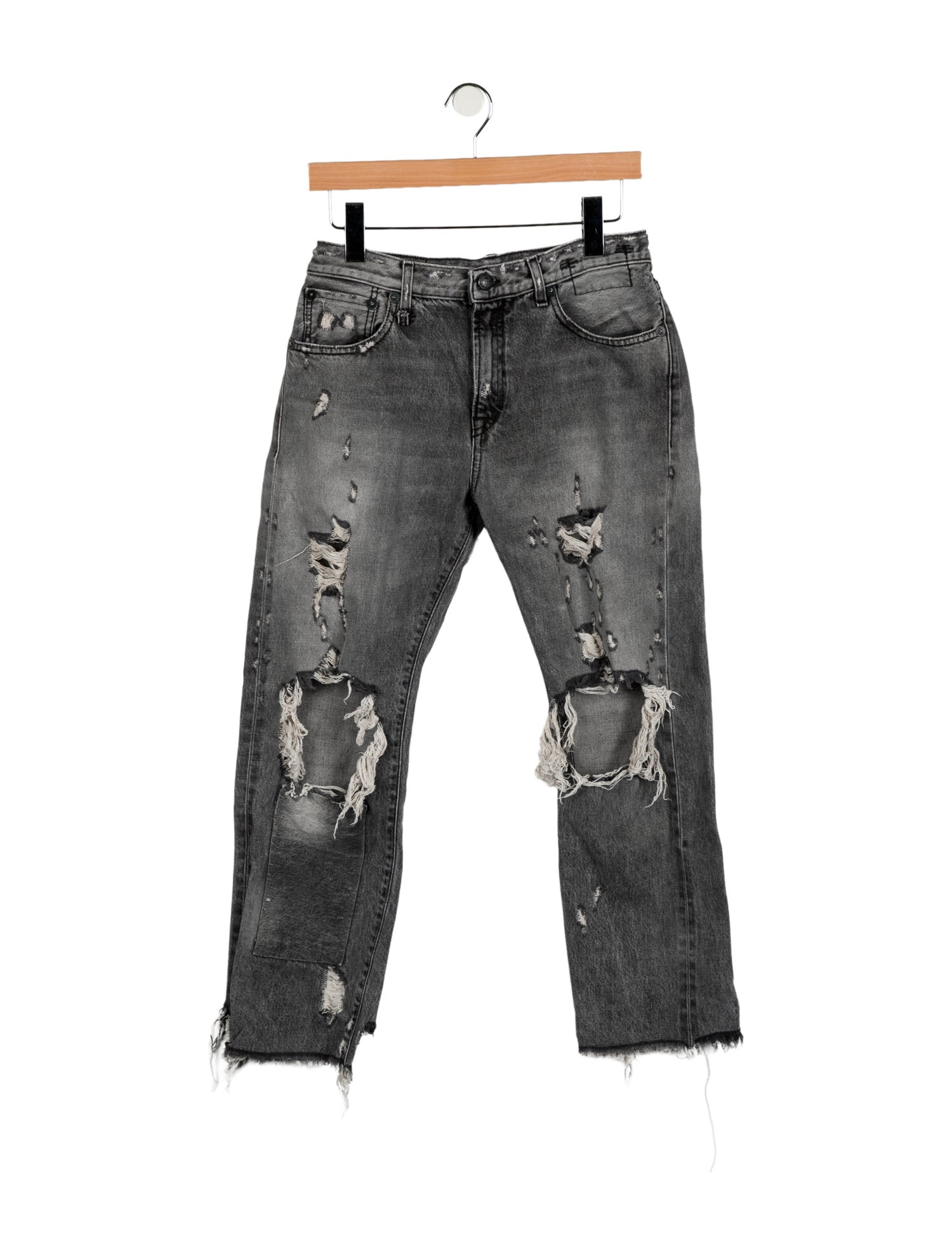 R13 Mid-Rise Straight Leg Jeans