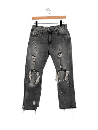 R13 Mid-Rise Straight Leg Jeans