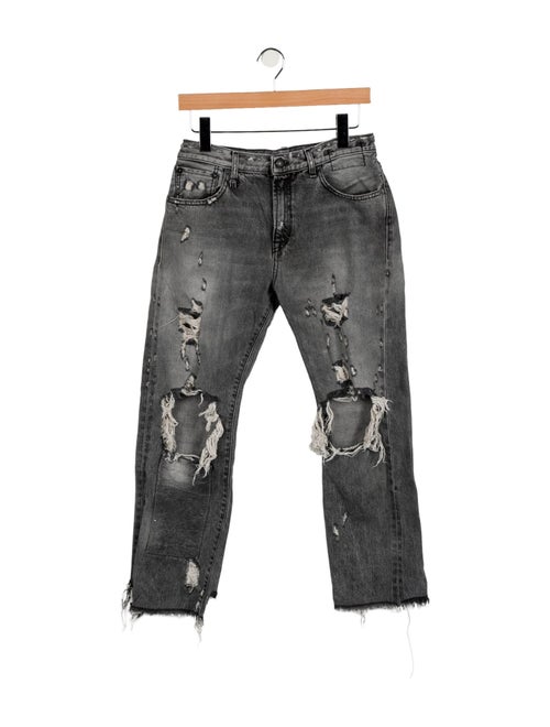 R13 Mid-Rise Straight Leg Jeans