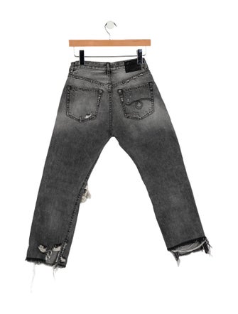 R13 Mid-Rise Straight Leg Jeans