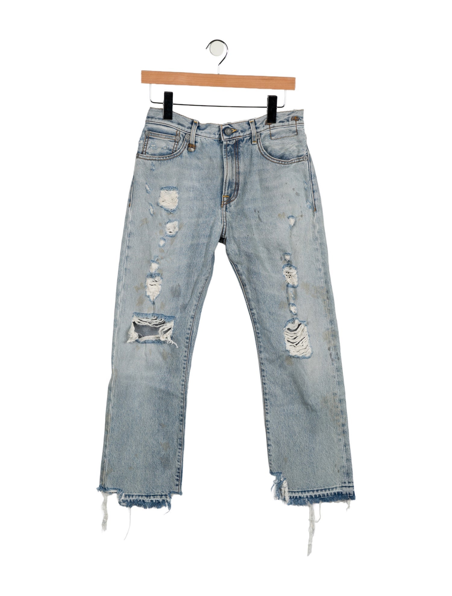 R13 Mid-Rise Straight Leg Jeans