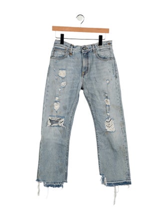 R13 Mid-Rise Straight Leg Jeans